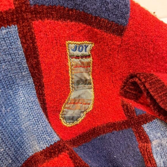 Vintage Christmas Sweater with Patchwork & Embellishments Size XL - Picture 9 of 9